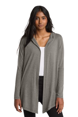 Women's Perfect Tri Hooded Cardigan - District DT156, ready for custom embroidery or printing