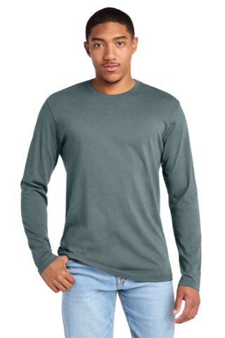 Wash Long Sleeve Tee - District DT2103, ready for custom embroidery or printing