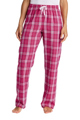 Women's Flannel Plaid Pant - District DT2800, ready for custom embroidery or printing