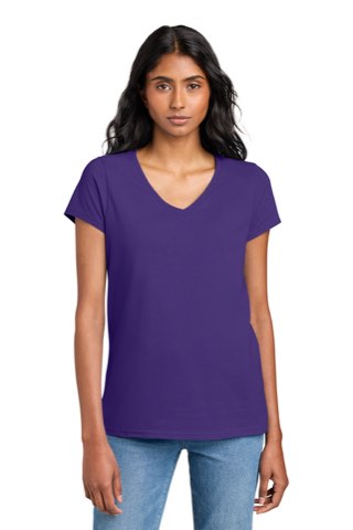 Women's The Concert Tee V-Neck - District DT5002, ready for custom embroidery or printing