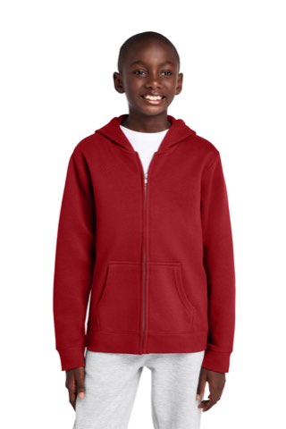 Youth V.I.T. Fleece Full-Zip Hoodie - District DT6102Y, ready for custom embroidery or printing
