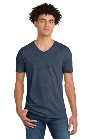 Very Important Tee V-Neck - District DT6500, ready for custom embroidery or printing