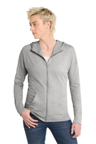 Women's Medal Full-Zip Hoodie - District DT665, ready for custom embroidery or printing