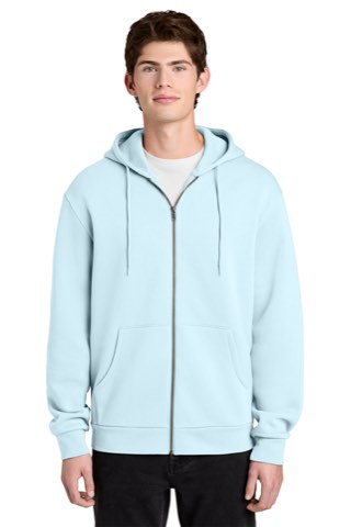 MelloFleece Full-Zip Hoodie - District DT6702, ready for custom embroidery or printing