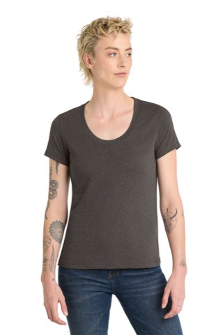 Women's Flex Scoop Neck Tee - District DT7501, ready for custom embroidery or printing
