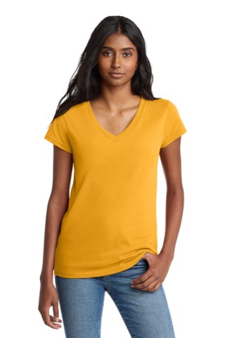 Women's Re-Tee V-Neck - District DT8001, ready for custom embroidery or printing