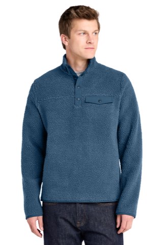 Camp Fleece Snap Pullover - Port Authority F140, ready for custom embroidery or printing