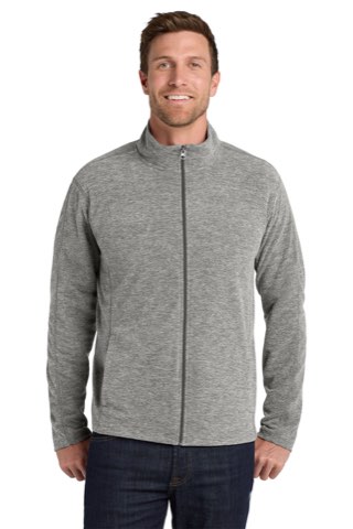 Heather Microfleece Full-Zip Jacket - Port Authority F235, ready for custom embroidery or printing