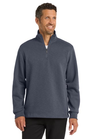 Slub Fleece 1/4-Zip Pullover - Port Authority F295, ready for custom embroidery or printing