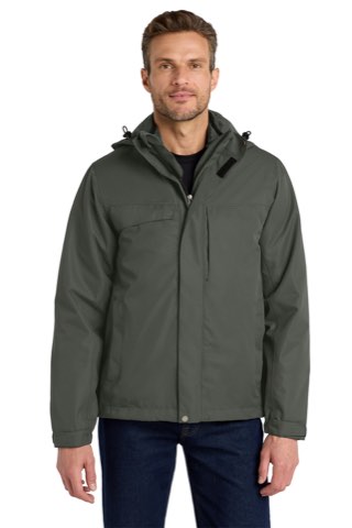 Herringbone 3-in-1 Parka - Port Authority J302, ready for custom embroidery or printing