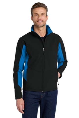 Core Colorblock Soft Shell Jacket - Port Authority J318, ready for custom embroidery or printing