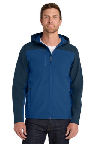 Hooded Core Soft Shell Jacket - Port Authority J335, ready for custom embroidery or printing