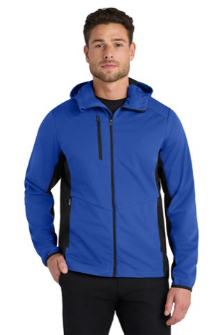 Active Hooded Soft Shell Jacket - Port Authority J719, ready for custom embroidery or printing