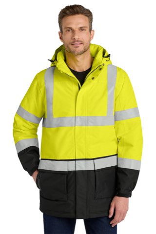 ANSI 107 Class 3 Safety Heavyweight Parka - Port Authority J799S, ready for custom embroidery or printing
