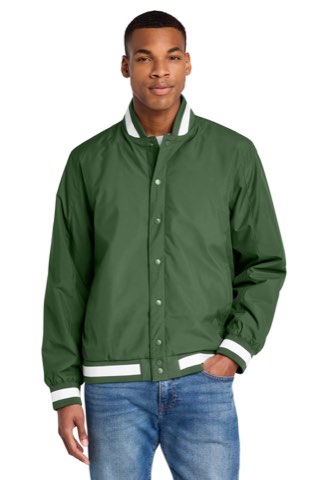 Insulated Varsity Jacket - Sport-Tek JST58, ready for custom embroidery or printing