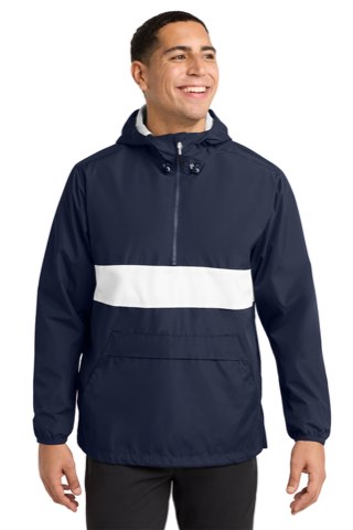 Zipped Pocket Anorak - Sport-Tek JST65, ready for custom embroidery or printing