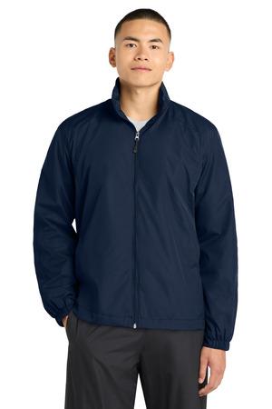 Fleece-Lined Colorblock Jacket - Sport-Tek JST70, ready for custom embroidery or printing