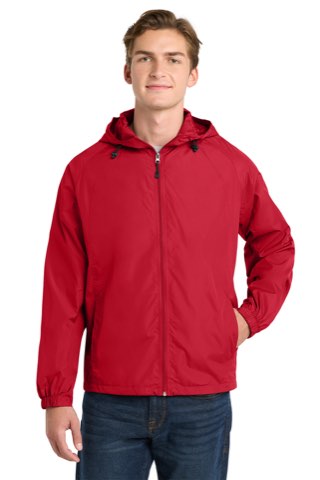 Hooded Raglan Jacket - Sport-Tek JST73, ready for custom embroidery or printing