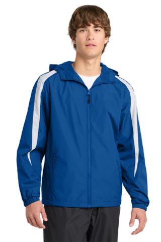 Fleece-Lined Colorblock Jacket - Sport-Tek JST81, ready for custom embroidery or printing