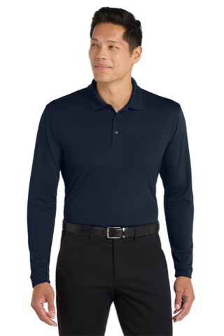 Dry Zone UV Micro-Mesh Long Sleeve Polo - Port Authority K110LS, ready for custom embroidery or printing