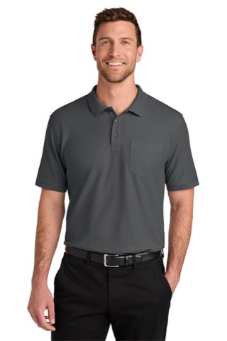 Wearever Signature Pique Pocket Polo - Port Authority K200P, ready for custom embroidery or printing