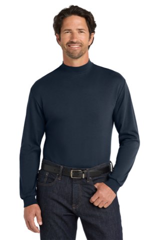 Interlock Knit Mock Turtleneck - Port Authority K321, ready for custom embroidery or printing