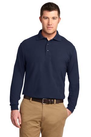 Silk Touch LS Polo - Port Authority K500LS, ready for custom embroidery or printing