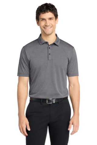 Shadow Stripe Polo - Port Authority K585, ready for custom embroidery or printing