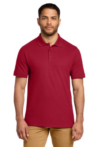 Combed Ring Spun Pique Polo - Port & Company KP1500, ready for custom embroidery or printing