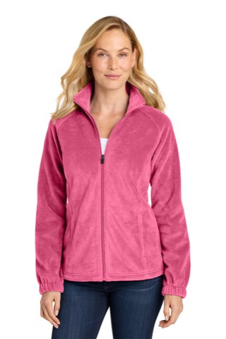Women's Plush Fleece Full-Zip Jacket - Port Authority L190, ready for custom embroidery or printing