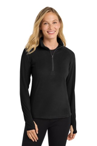 Women's Microfleece 1/2-Zip Pullover - Port Authority L224, ready for custom embroidery or printing