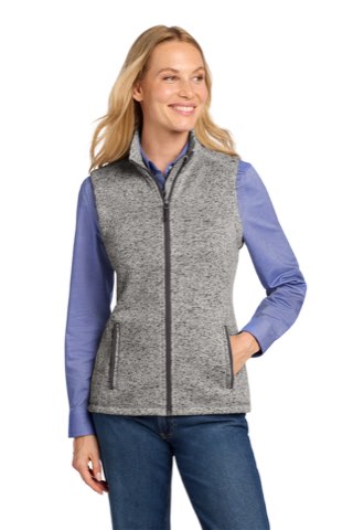 Women's Sweater Fleece Vest - Port Authority L236, ready for custom embroidery or printing