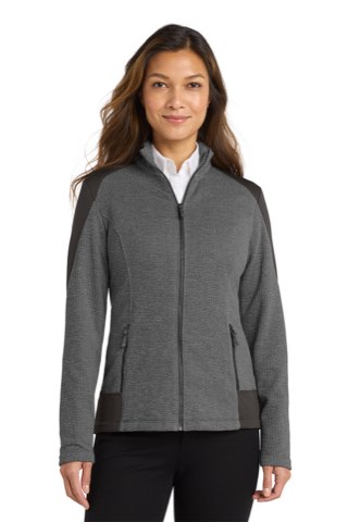 Women's Grid Fleece Jacket - Port Authority L239, ready for custom embroidery or printing