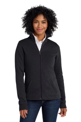 Women's Slub Fleece Full-Zip Jacket - Port Authority L293, ready for custom embroidery or printing