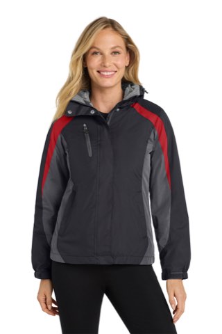 Women's Colorblock 3-in-1 Jacket - Port Authority L321, ready for custom embroidery or printing