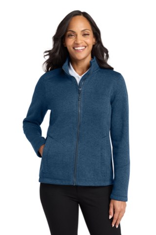 Women's Arc Sweater Fleece Jacket - Port Authority L428, ready for custom embroidery or printing
