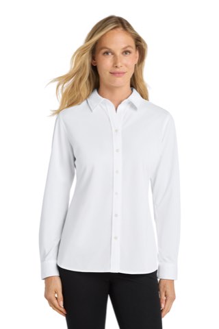 Women's Dimension Knit Dress Shirt - Port Authority L570, ready for custom embroidery or printing