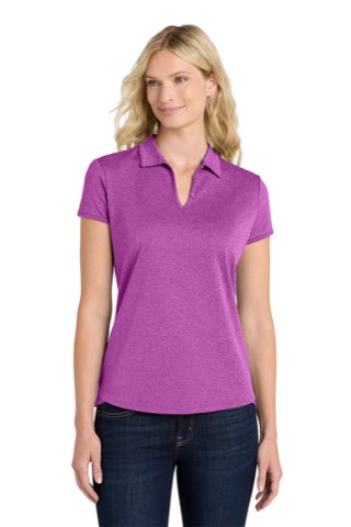 Women's Trace Heather Polo - Port Authority L576, ready for custom embroidery or printing