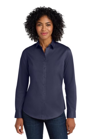 Women's SuperPro Twill Shirt - Port Authority L663, ready for custom embroidery or printing