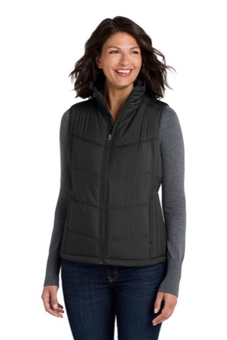 Women's Puffy Vest - Port Authority L709, ready for custom embroidery or printing