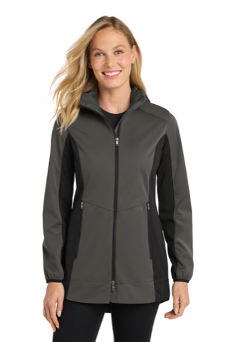 Women's Active Hooded Soft Shell Jacket - Port Authority L719, ready for custom embroidery or printing