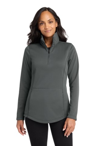 Women's Smooth Fleece 1/4-Zip - Port Authority L804, ready for custom embroidery or printing