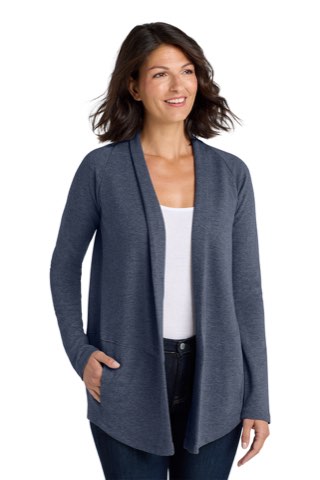 Women's Interlock Cardigan - Port Authority L807, ready for custom embroidery or printing