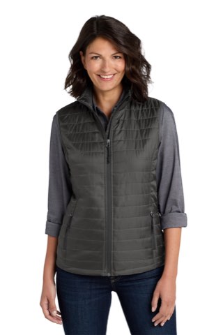 Women's Packable Puffy Vest - Port Authority L851, ready for custom embroidery or printing