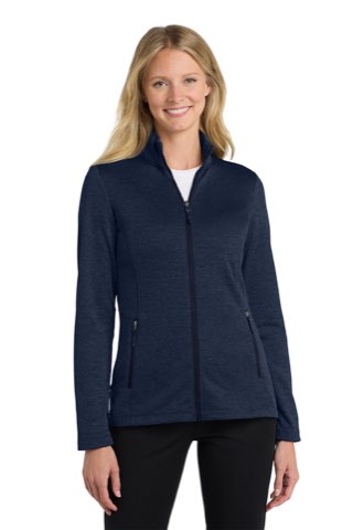 Women's Collective Striated Fleece Jacket - Port Authority L905, ready for custom embroidery or printing