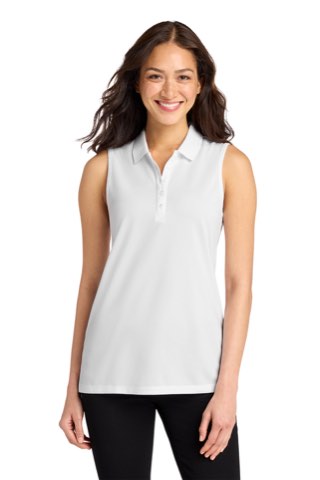 Women's Dry Zone UV Micro-Mesh Sleeveless Polo - Port Authority LK110SV, ready for custom embroidery or printing