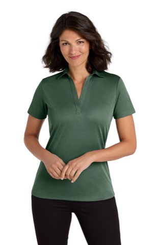 Women's Heathered Silk Touch Performance Polo - Port Authority LK542, ready for custom embroidery or printing