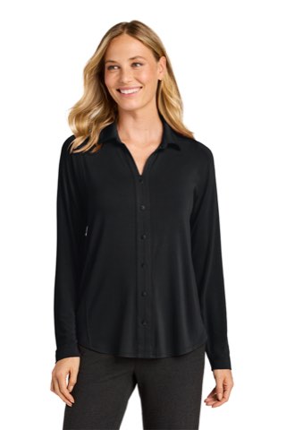 Women's Luxe Knit Button Tunic - Port Authority LK5602, ready for custom embroidery or printing