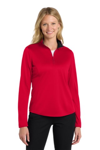 Women's Silk Touch Performance 1/4-Zip - Port Authority LK584, ready for custom embroidery or printing