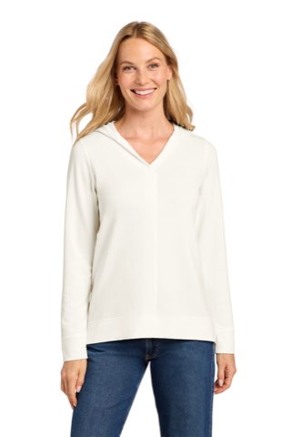 Women's Microterry Pullover Hoodie - Port Authority LK826, ready for custom embroidery or printing